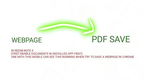 Save the webpage to PDF in redmi note 4