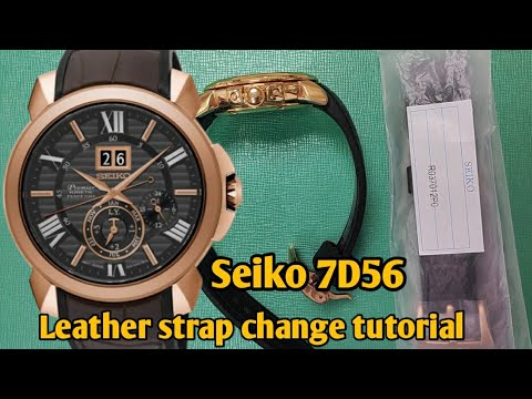 How to change leather strap a Seiko Kinetic Perpetual . -  YouTube