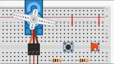 在TinkerCAD上以按壓按鈕控制伺服馬達