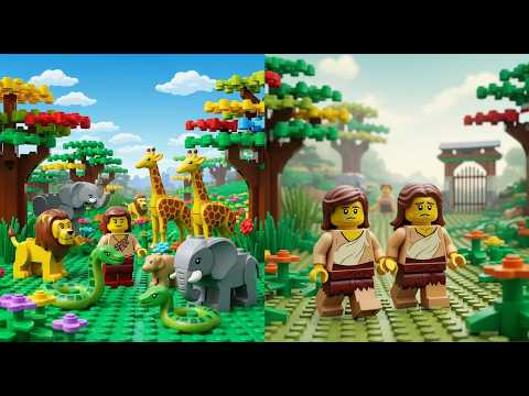 The First Sin! Why Adam & Eve Left Eden | Kids Bible Stories Lego #4