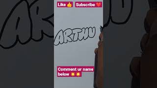 DRAWING A BUBBLE LETTER "ARTHUR" ✍️ | Lettering | DOODLE ART | HOW TO DRAW A BUBBLE LETTER "ARTHUR"