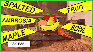 Spalted Ambrosia Maple Fruit Bowl! Amazing turn on the WEN wood lathe