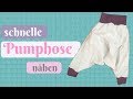 Coole Pumphose / Haremshose nähen ohne Schnittmuster - Nähanleitung für Anfänger