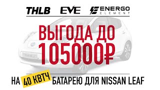 Выгода до 105000р от цены на 40кВтч батарею Nissan Leaf