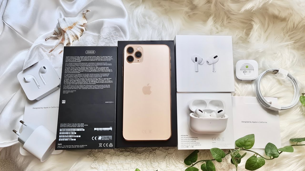 iPhone 11 Pro Max & Airpods Pro Unboxing and Setup - YouTube