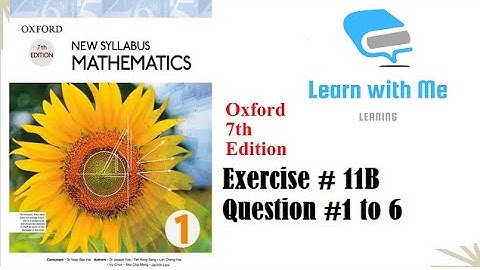 Exercise #11b Question 1 to 6 #unit11 #d1 #support #mathematics #oxford @Learnwithme786 #kids