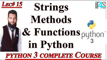 Python Tutorial in Urdu | Hindi | Strings Predefined methods and functions | python strings methods