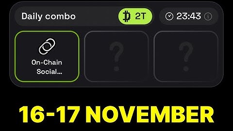 Dropee Daily Combo 16 & 17 November | Dropee Daily Combo  Today | Today Dropee Combo Card |