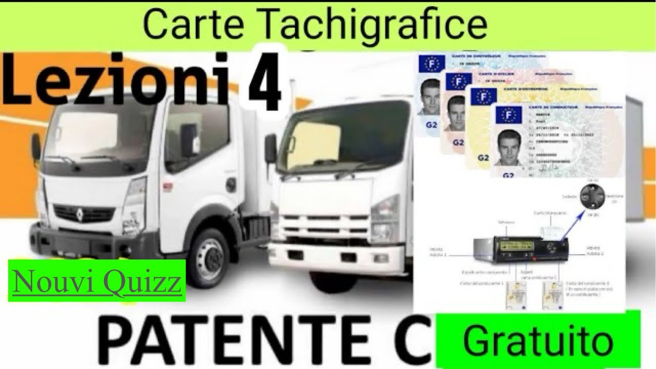 Patente C lezioni 4 Carta Tachigrafo gratuito | Patente C C1 Corso Cronotachigrafo