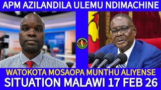 APM AZILANDILA ULEMU MUNTHUYU NDIMACHINE | SITUATION MALAWI 17 FEB 26 #bonkalindo #limpopofm #viral