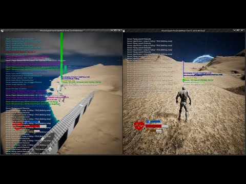 Space Game With Multiplayer and World Origin Shifting in Modified UE 4.26