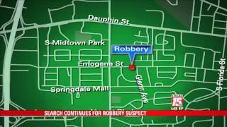 Search Continues for Robbery Suspect