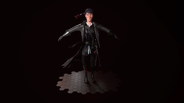 3D Model T-Pose Theresa Character