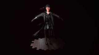 3D Model T-Pose Theresa Character