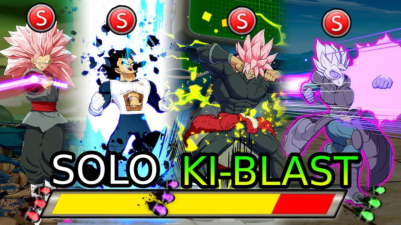 Who can SOLO kill starting from a Ki Blast in DBFZ?