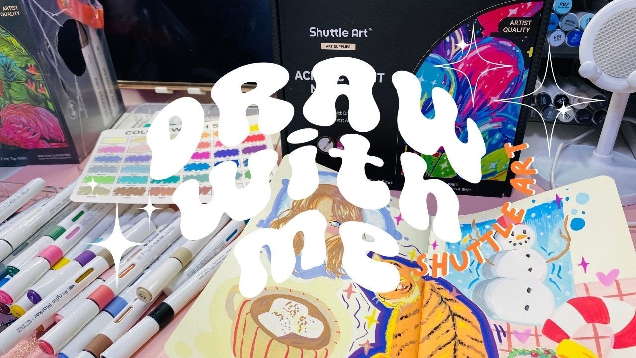 Meu primeiro recebido: testando canetas acrílicas da Shuttle Art 🥹🎨 REVIEW