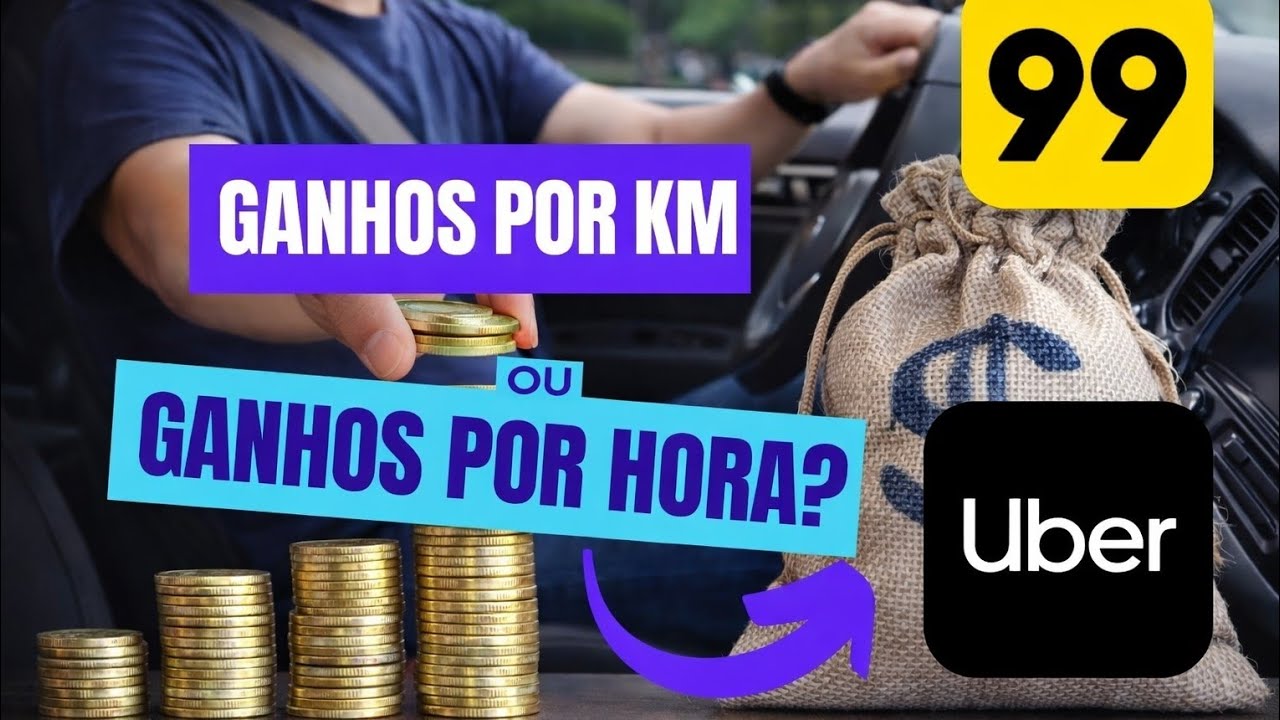🚗💰 KM Rodado ou Hora Trabalhada? O Que REALMENTE Dá Mais Dinheiro na Uber e 99?