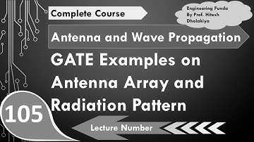 GATE Examples on Antenna Array and Radiation Pattern in Antennas by Engineering Funda