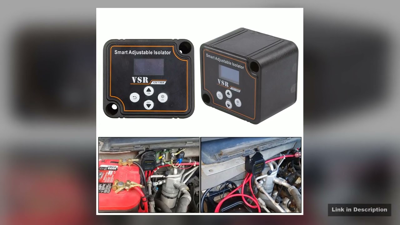 12V 140A Adjustable Dual Battery Isolator Split Charge Voltage Sensitive Relay LCD Display VSR