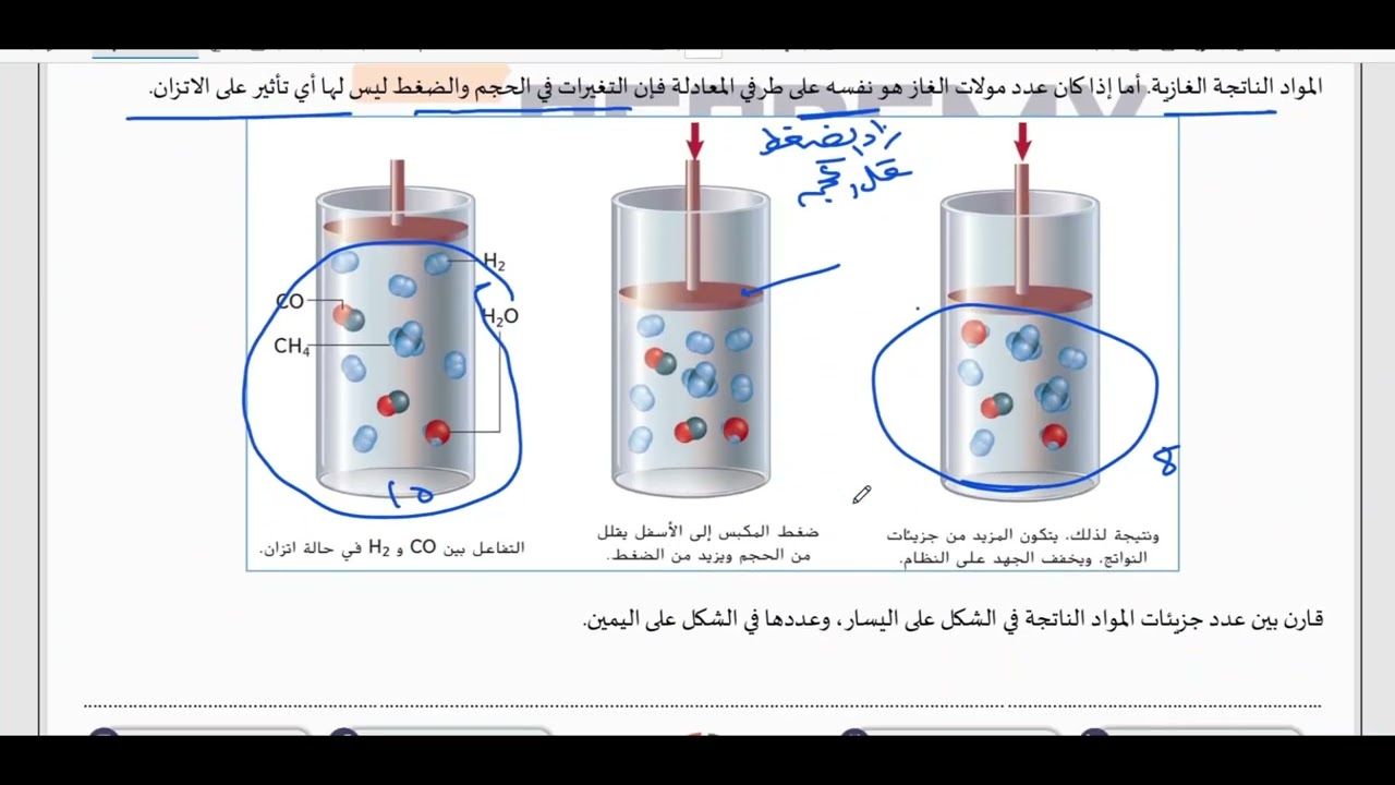 نموذج من الشرح باللغة العربية_الاتزان_الضغط و الحجم