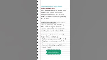 What is Phase sequence