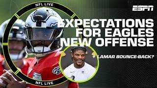 Eagles new look offense without A.J. Brown 🦅 + Lamar Jackson rebound season 👀 | NFL Live