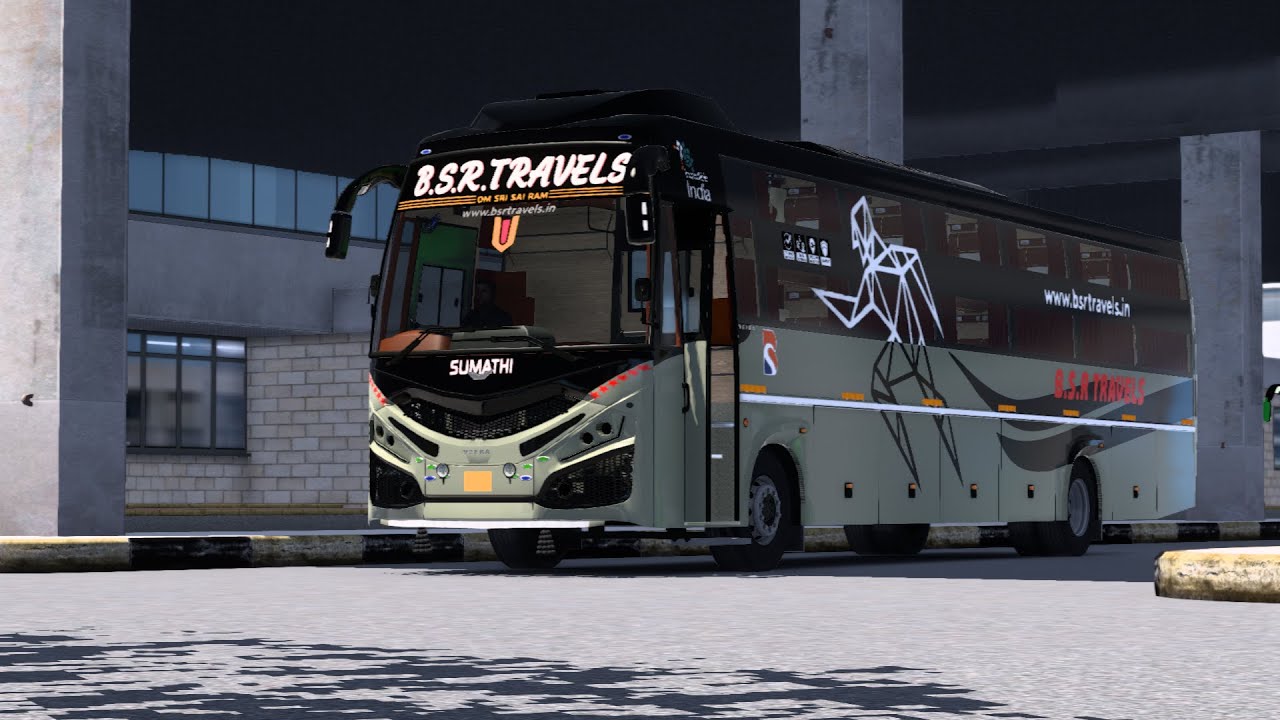 ETS2 Indian Mod Gameplay | Veera V8 Mark 3 Bus Mod 🚌 | BSR Travels | Realistic Driving