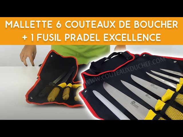 Présentation: Mallette 6 couteaux + fusil Pradel Excellence