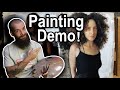 Painting Demo, Final Layer Using Four Colors. Cesar Santos vlog 082