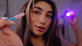 ASMR • something is in your eye, let me pluck it out! (spoolie, plucking, camera touching)