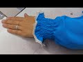 من اجمل موديلات الردن ردن باللاستيك - how to sew nice sleeve/ easy sewing