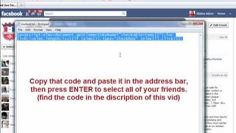 Select All Friends To Invite With One Click [Facebook]
