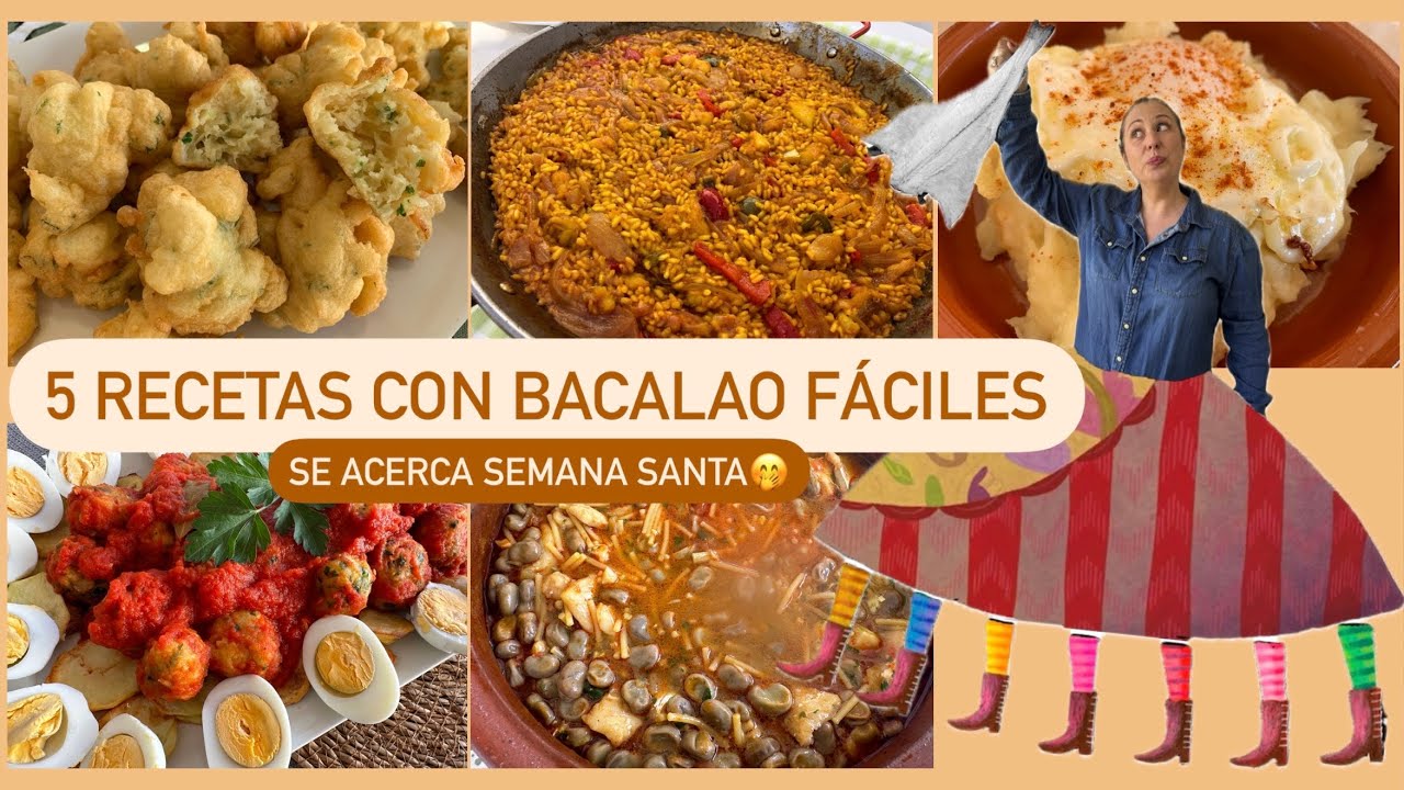 5 RECETAS Fáciles, Rápidas y BARATAS con BACALAO. IDEALES PARA SEMANA SANTA!!!