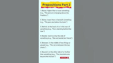 Prepositions Part 2 | Preposition In English Grammar #preposition