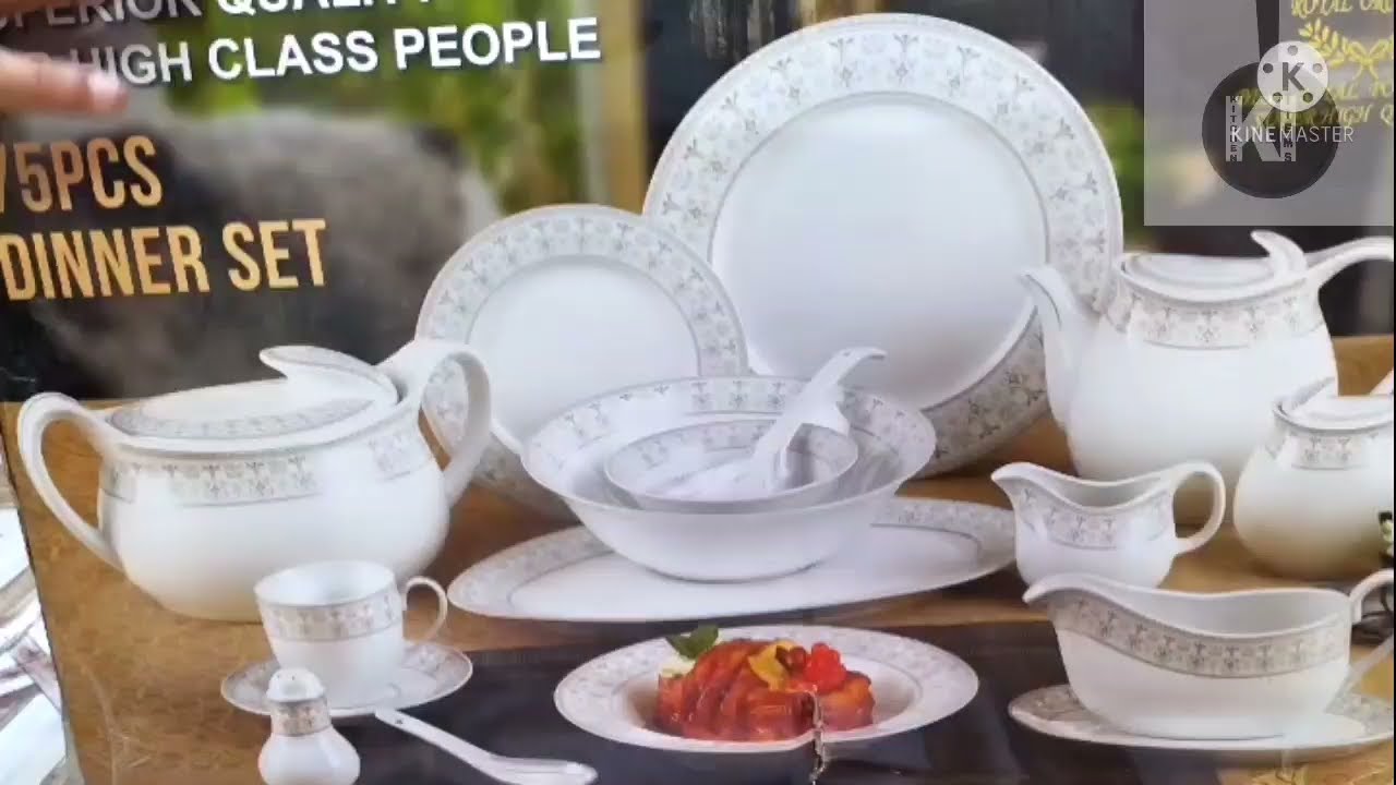 75 piece bone china dinner set| Delivery available | By KITCHEN ITEMS