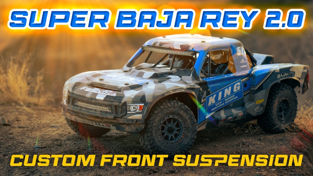 Losi Super Baja Rey 2.0 Custom Front Suspension - Titanium Shock Tower ...