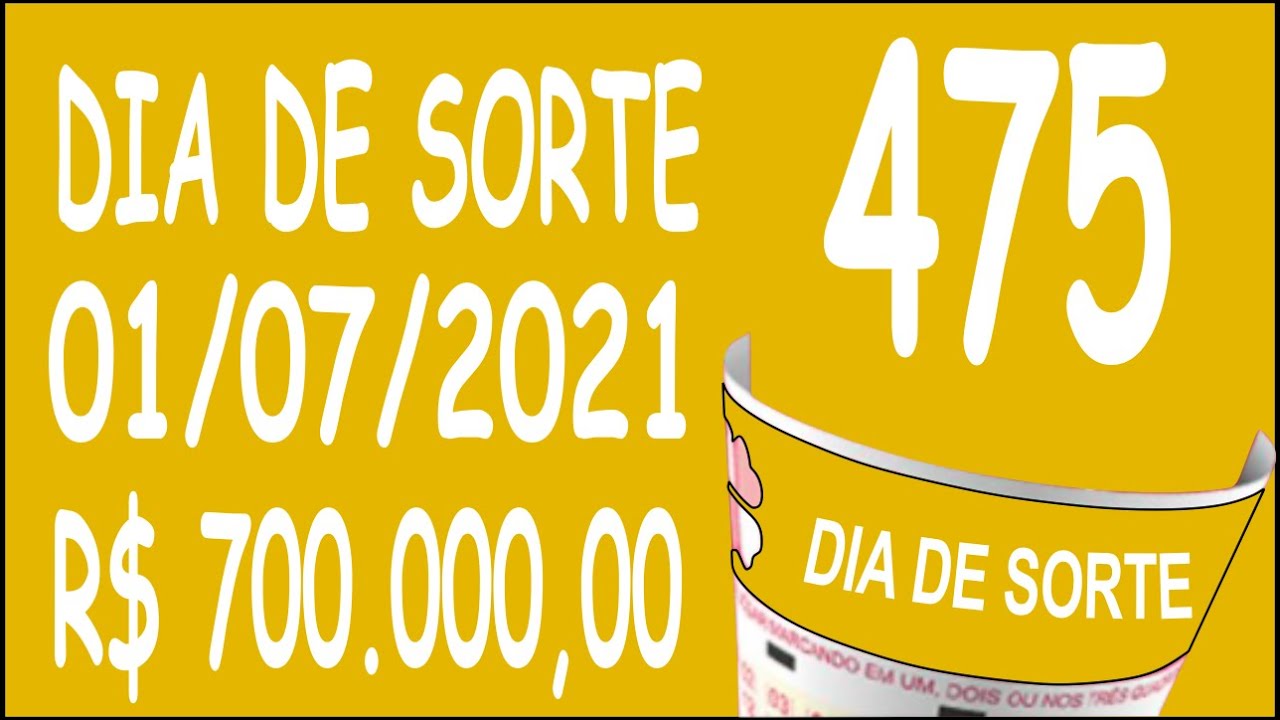 RESULTADO DIA DE SORTE 01/07/21 CONCURSO 475 RESULTADO DO DIA DE SORTE DE HOJE YouTube RESULTADO DIA DE SORTE 01/07/21 CONCURSO 475 RESULTADO DO DIA DE SORTE DE HOJE YouTube
