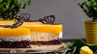 No-Bake Peach Cheesecake