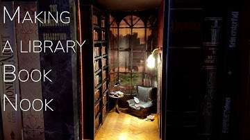 Making a miniature library book nook