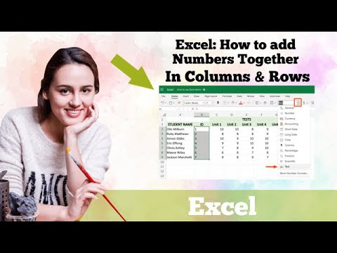 Excel: How to Add Numbers Together in Columns & Rows #excel - YouTube