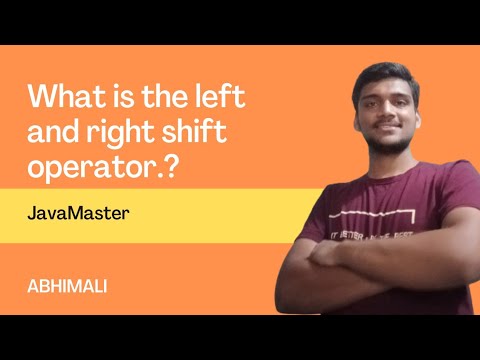 What is the left and right shift operator .?|JavaMaster|java|abhimali|# ...