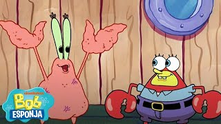 ¡Don Cangrejo perdió su caparazón! | Bob Esponja en Español