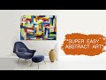 Super Easy Abstract Painting l Beginner Friendly (DIY-art tricks)