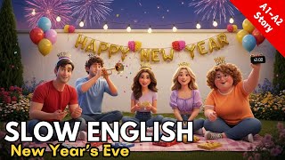 New Year's Eve  | A1-A2 | Listening & Speaking Practice (with subtitles)
