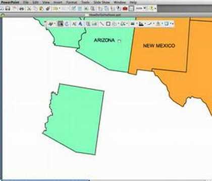 How to Divide a PowerPoint Clipart Map In-half