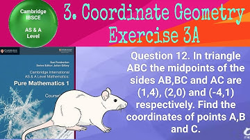 In a triangle ABC the midpoints of the sides AB, BC and AC are (1,4)(2,0) and (-4,1) respectively. F