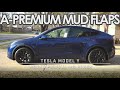 A-Premium Mud Flaps for Tesla Model Y - Install and Thoughts #tesla #modely #tesla2021