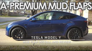 APremium Mud Flaps for Tesla Model Y  Install and Thoughts #tesla #modely #tesla2021