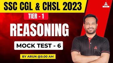 Reasoning Practice Session In Tamil For SSC CHSL, CGL, And MTS 2023 | Reasoning Mock Test In Tamil#6