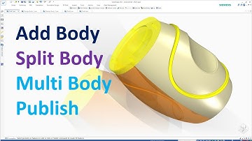 Solid Edge Tutorials #40 | How to use Add Body - Split Body (Boolean) - Multi Body Publish Command